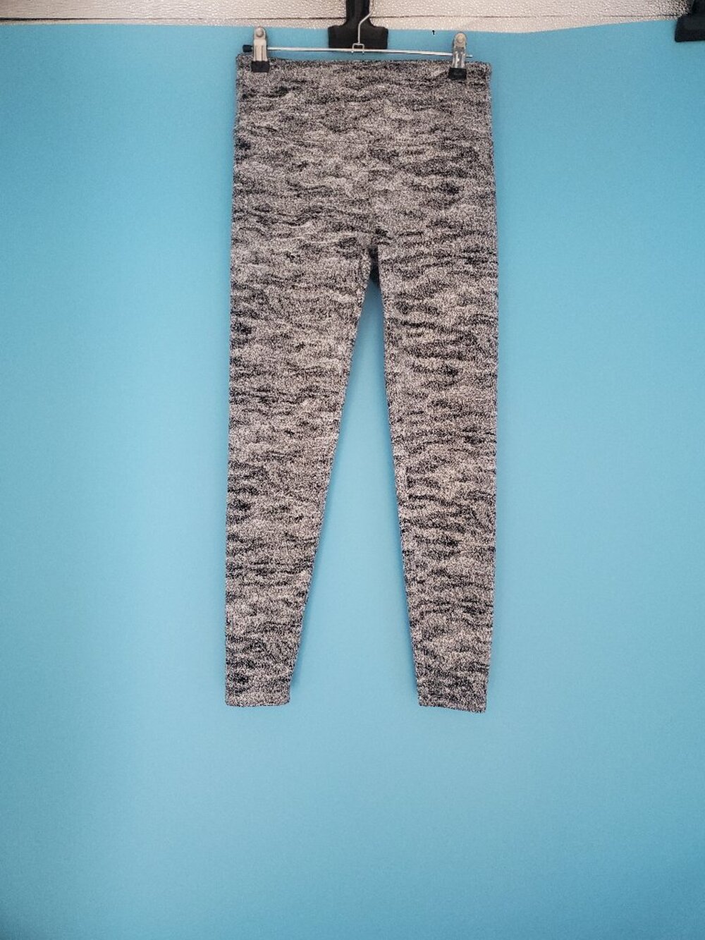 Kyodan Leggings Size Small Black & White Speckled Cropped Mid Rise